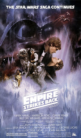 Movie poster for the Empire Strikes Back